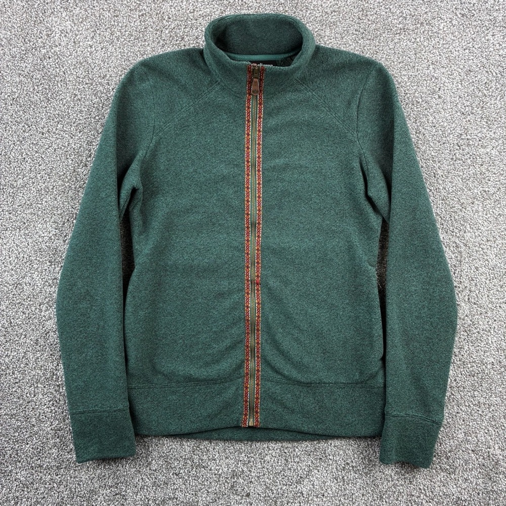Sherpa Adventure Gear Fleece Jacket Women's Small Green Full Zip Nepal Native